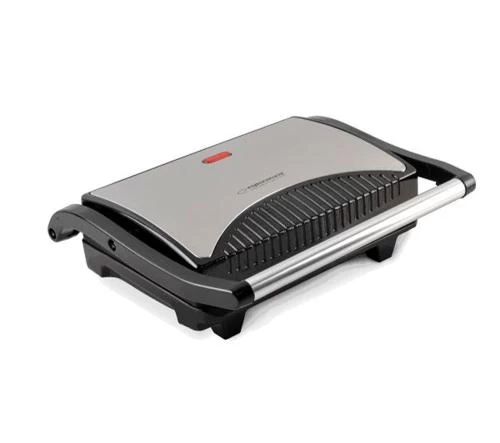 Електрогриль Esperanza EKG006 Taleggio, Black/Silver, 750W, нагрівальний елемент ТЕН, закритий (двосторонній), світловий індикатор, 1 температурний режим