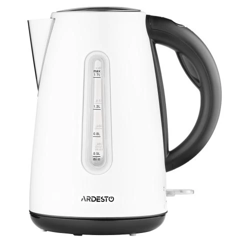 Електрочайник Ardesto EKL-F300W, White, 1.7л, 2150Вт, strix контроль, нерж.сталь