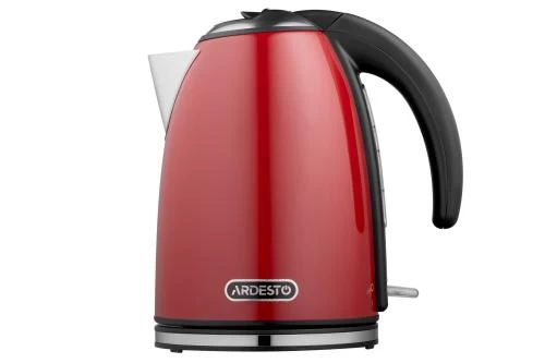 Електрочайник Ardesto EKL-F340R, Red, 2200 Вт, 1.7 л, дисковий, індикатор роботи, корпус пластик/метал, захист від перегріву та автоматичне відключення при відсутності води