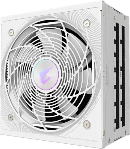 Блок живлення 1000 Вт, Gigabyte AORUS ELITE P1000W, White, модульний, 80+ Platinum, 12 см FDB, 8xSATA / 4xMolex / 1x16-pin / 6x6+2-pin / 2x4+4-pin / 1x20+4-pin, захист OVP/OPP/SCP/UVP/OCP/OTP (GP-AE1000PM PG5 ICE)