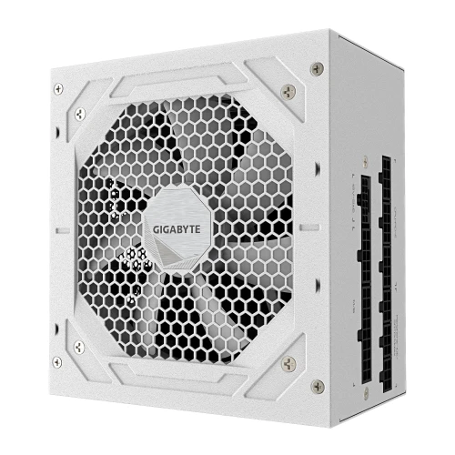 Блок живлення 1000 Вт, Gigabyte UD1000GM PG5 V2, White, модульний, 80+ Gold, Active PFC, 12 см, 4xMolex / 8xSATA / 1x16-pin / 4x6+2-pin / 1x20+4-pin / 2x4+4-pin, захист OVP/OPP/SCP/UVP/OCP/OTP, ATX 3.1 (GP-UD1000GM PG5 ICE)