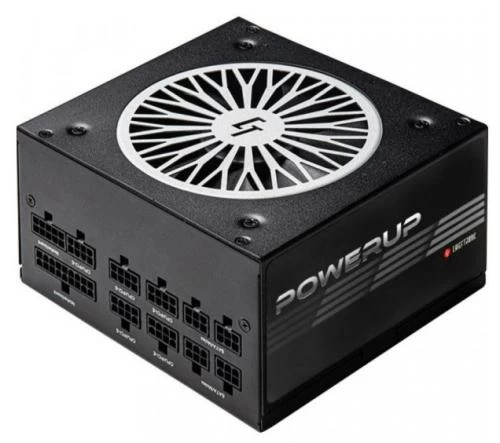 Блок живлення 650 Вт, Chieftec PowerUP, Black, модульний, 80+ Gold, Active PFC, 120 мм, 3xMolex / 9xSATA / 2x6+2-pin / 2x4+4-pin / 1x20+4-pin, захист AFC/OCP/OPP/OTP/OVP/SCP/SIP/UVP, ATX 12V 2.53 (GPX-650FC)