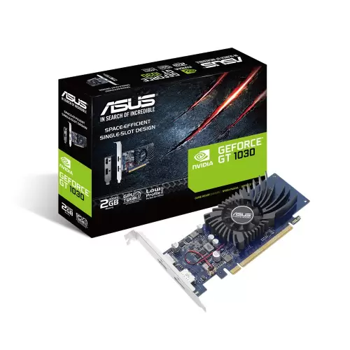 Відеокарта GeForce GT1030, Asus, 2Gb GDDR5, 64-bit, HDMI/DP, 1506/6008 MHz, Low Profile (GT1030-2G-BRK)