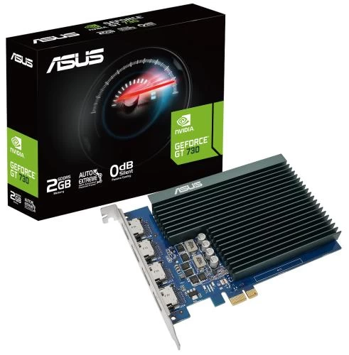 Відеокарта GeForce GT730, Asus, 2Gb GDDR5, 64-bit, 4xHDMI, 927/5010 MHz, Silent (GT730-4H-SL-2GD5)