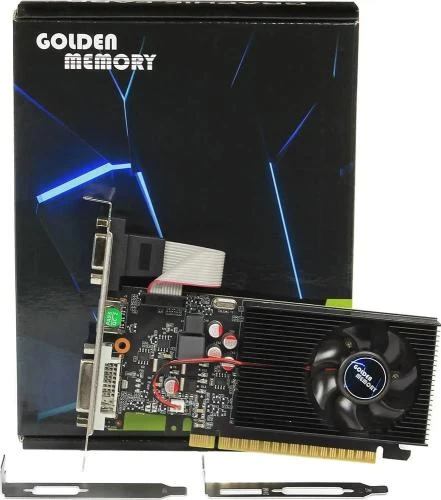 Відеокарта GeForce GT730, Golden Memory, 4Gb GDDR3, 128-bit, VGA/DVI/HDMI, 700/1333 MHz, Low Profile (GT730LPD34G)
