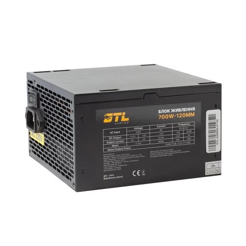 Блок живлення 700 Вт, GTL Gaming Star, Black, 120 мм, 3xMolex / 6xSATA / 3x6+2-pin / 2x4+4-pin / 1x20+4-pin, APFC, захист SCP / OCP / OVP / UVP (GTLGS700BK)