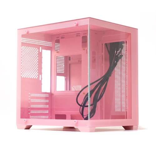 Корпус GTL Gaming "Infinity", Pink, без БЖ, Mid Tower, Micro ATX / Mini ITX, 1xUSB 3.0 / 2xUSB 2.0, макс. CPU - 160 мм / VGA - 320 мм, бічна та передня панель із загартованого скла (GTLN275-1P)