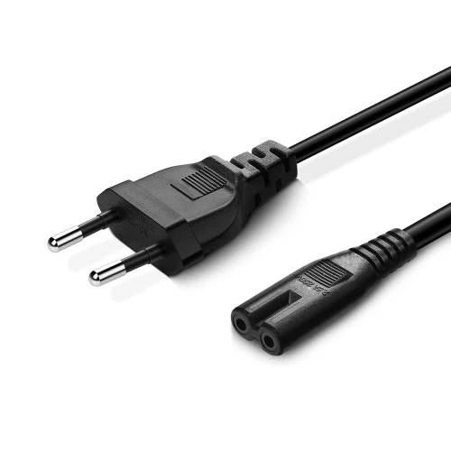 Кабель живлення від мережі PC-184, Black, 1.5 м, GTL, CEE 7/16 - IEC C7, 2x0.5 мм² (GTLPC18415BK)