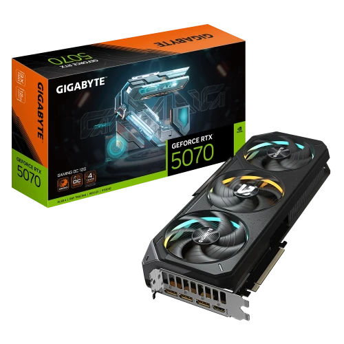 Відеокарта GeForce RTX 5070, Gigabyte, GAMING OC, 12Gb GDDR7, 192-bit, HDMI/3xDP, 2625/28000 MHz, 16-pin (GV-N5070GAMING OC-12GD)