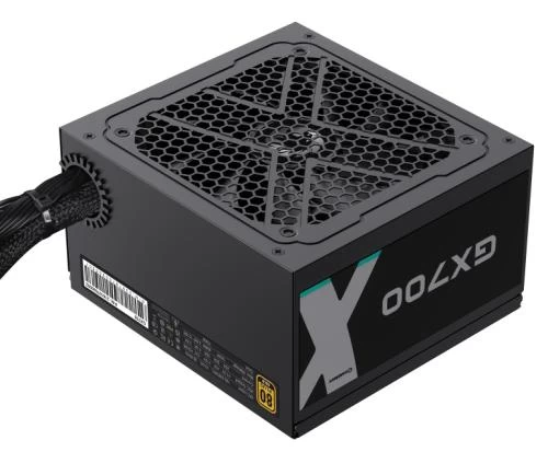 Блок живлення 700 Вт, GameMax GX-700, Black, 80+ Gold, 12 см, 3xMolex / 6xSATA / 4x6+2-pin / 2x4+4-pin / 1x20+4-pin, захист OVP / OPP / OCP / SCP / OTP / UVLO