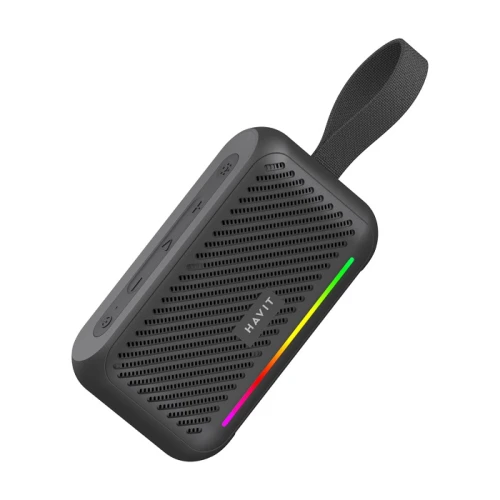 Колонка портативна Havit SK876BT 7W, Black, Bluetooth 5.4, AUX, USB, FM, BT, TWS, TF, RGB, 1200 mA, радіус дії до 10 м, час роботи до 20 год