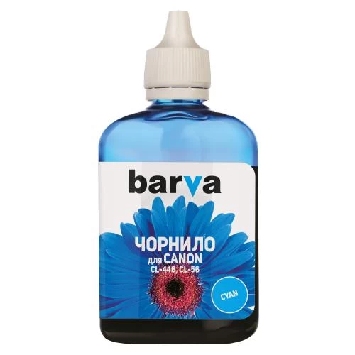 Чорнило Barva Canon CL-56/94/446, Cyan, E404/E464/E484, MG2440/MG2450/MG2540/MG2550, iP2840, 90 мл, водорозчинне (C446-438)