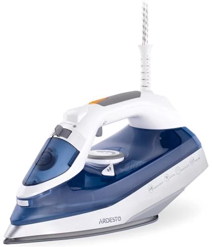 Праска Ardesto IR-C2232-BL, White/Blue, 2200W, кераміка, паровий удар, постійний пар 35г/хв, резервур 320мл, вертикальне відпарювання, захист від кальцинації, антикрапля, плавне регулювання потужності пари, автоматичне відключення