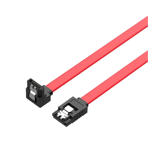 Кабель SATA, Red, 50 см, Vention, кутовий роз'єм, із засувками (KDDRD)