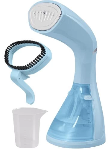 Відпарювач Liberton LHS-6902, Blue, 1600W, постійна пара 25 г/хв, об'єм бака для води 280мл, LED-дисплей, паровий удар, вертикальне та горизонтальне відпарювання, кліпса для брюк+щітка, антикрапля