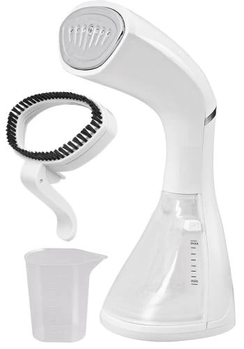 Відпарювач Liberton LHS-6904, White, 1600W, постійна пара 25 г/хв, 3 режими, об'єм бака для води 280мл, LED-дисплей, паровий удар, вертикальне та горизонтальне відпарювання, кліпса для брюк+щітка, антикрапля