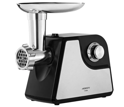 М'ясорубка Ardesto MGL-1790R Black/Gray, 1700Вт, 2 диски, насадка для томатів, для домашніх ковбас, продуктивність 1.6 кг/хв, реверс