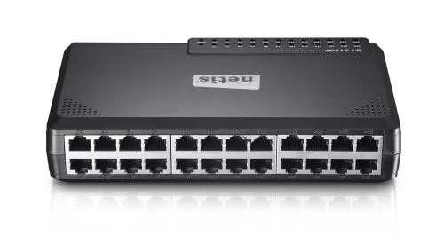 Комутатор Netis NIST3124P, 24x10/100 Mb/s, 2хSFP пластиковий корпус, некерований