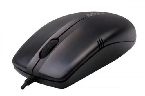 Миша A4Tech OP-530NU, Black, USB, оптична, 1200 dpi, 3 кнопки, 4D пилезахисне колесо, 1.5 м