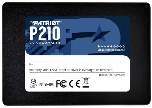 Твердотільний накопичувач SSD 1Tb, Patriot P210, SATA3, 2.5", 3D TLC, 520/430 МБ/с (P210S1TB25)