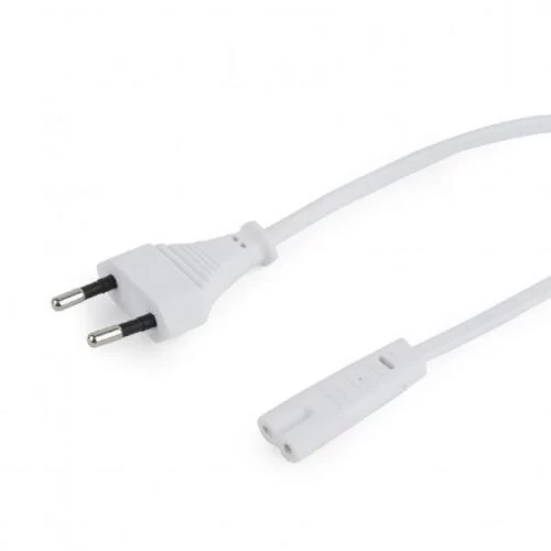 Кабель живлення від мережі PC-184, White, 1.8 м, Cablexpert, CEE 7/16 - IEC C7, 2x0.5 мм² (PC-184/2)