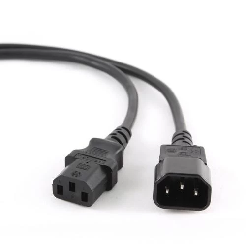 Кабель живлення від мережі PC-189, Black, 1.8 м, Cablexpert, IEC C14 - IEC C13, 3x0.75 мм² (PC-189-VDE)