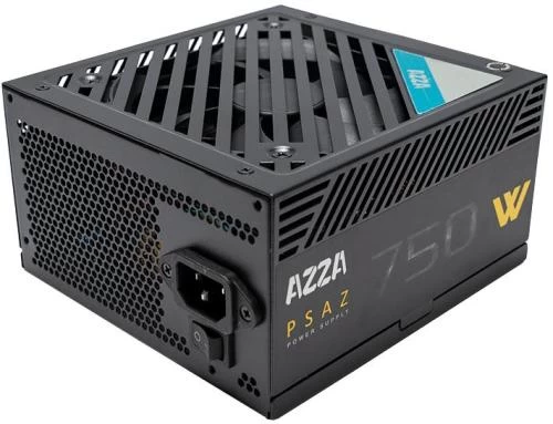 Блок живлення 750 Вт, AZZA, Black, 80+ Bronze, 12 см, 2xMolex / 5xSATA / 4x6+2-pin / 1x20+4-pin / 1x4+4-pin, захист UVP/OVP/OPP/OCP/SCP (PSAZ-750W)