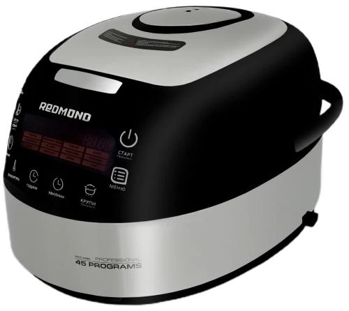 Мультиварка Redmond RMC-M90 Black, 1000W, об'єм чаші 5 л, дисплей, програм 17, покриття чаші антипригарне, підтримка температури, таймер відстрочки