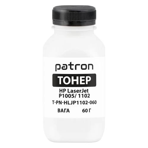 Тонер HP LJ P1005/1505/M1120/M1522, Canon LBP-3010/3100/3250, 60 г, Patron (PN-HLJP1102-060)
