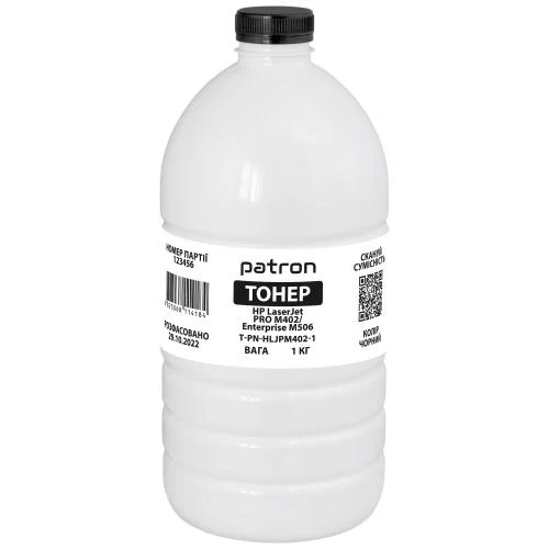Тонер HP LJ M402/M403/M426/M427, Canon LBP212/214/215, MF421/426/428/429, 1 кг, Patron (PN-HLJPM402-1)