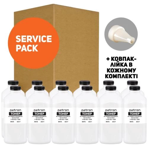 Тонер HP Універсальний №1 1010/1100/1005/1200/3020, 10 кг (12 банок по 833 г), Patron (PN-HU1-10SP)