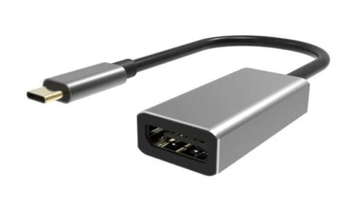 Перехідник Type-C (M) - DisplayPort (F), Viewcon, Black, 15 см, 4K (TE391)