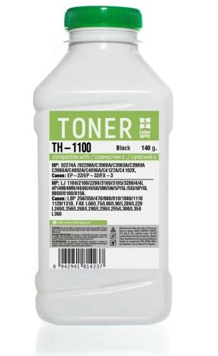 Тонер HP LJ 1100/5L/6L/AX, Canon 460/465/660/1120/800/810/3200, 140 г, ColorWay (TH-1100)