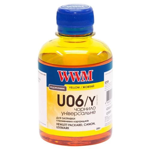 Чорнило універсальне WWM Canon / HP / Lexmark, Yellow, 200 мл, водорозчинне (U06/Y)